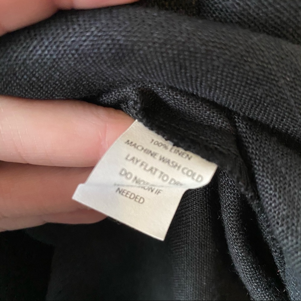 Chapter Goods 100% Linen Column Dress in Black Ink - Picture 8 of 9